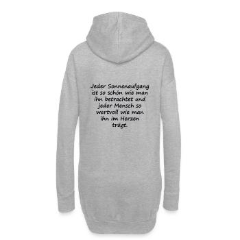 Sonnenaufgang - Hoodie-Kleid - Grau meliert - Hinten