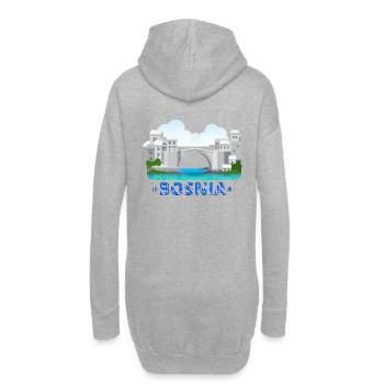 Bosnie - Sweat-shirt à capuche long Femme - gris chiné - Dos