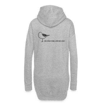 der frühe vogel kann mich mal möwe schlafen schlaf - Hoodie-Kleid - Grau meliert - Hinten