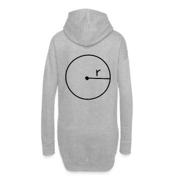 Cadeau de professeur de géométrie mathématique - Sweat-shirt à capuche long Femme - gris chiné - Dos