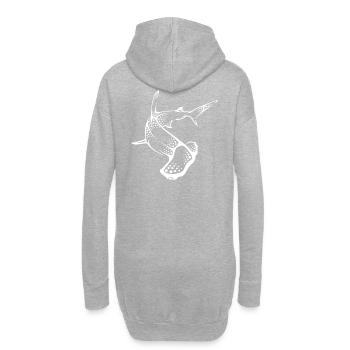 Hammerhead Shark Hai Hammerhai Dive Diving Diver - Hoodie-Kleid - Grau meliert - Hinten