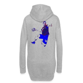 Joueur de handball - Sweat-shirt à capuche long Femme - gris chiné - Dos