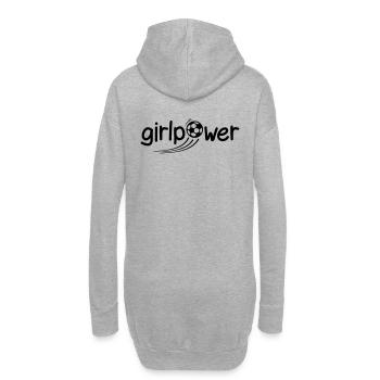 Girlpower beim Fussball - Hoodie-Kleid - Grau meliert - Hinten