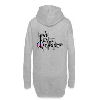 Paix, Citation, Jour de Paix, Signe de Paix - Sweat-shirt à capuche long Femme - gris chiné - Dos