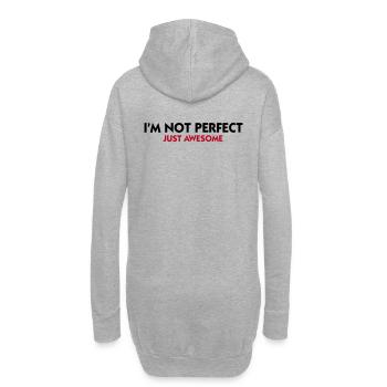 Ich bin nicht perfekt. Nur genial! - Hoodie-Kleid - Grau meliert - Hinten