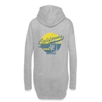 Californie - Sweat-shirt à capuche long Femme - gris chiné - Dos