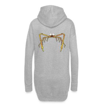 japanisch Riesenkrabbe Riesenkrabben Krebse Japan - Hoodie-Kleid - Grau meliert - Hinten