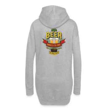 La BIÈRE vous fait sentir Öl - Sweat-shirt à capuche long Femme - gris chiné - Dos