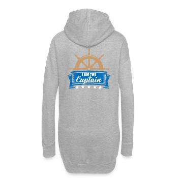 Seefahrer / Seemann - Ich bin der Kapitän! - Hoodie-Kleid - Grau meliert - Hinten