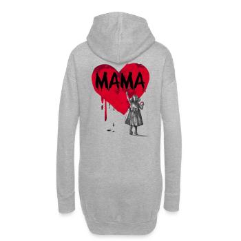 Maman - fille - Sweat-shirt à capuche long Femme - gris chiné - Dos
