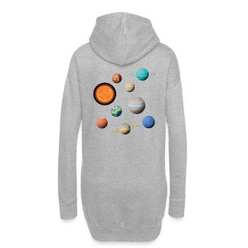 Espace Système Solaire Univers Planète - Sweat-shirt à capuche long Femme - gris chiné - Dos