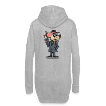 Mafia Maus Truand Rat Italie Maffia Drogue - Sweat-shirt à capuche long Femme - gris chiné - Dos