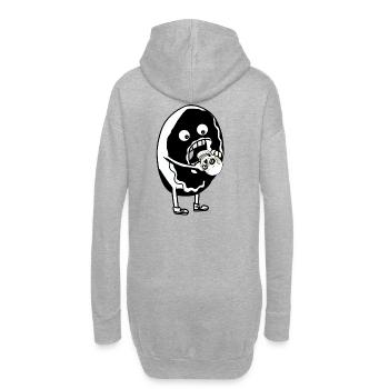 DONUT HORROR DARK GRUFTI GOTHIC SKULL DARK - Hoodie-Kleid - Grau meliert - Hinten