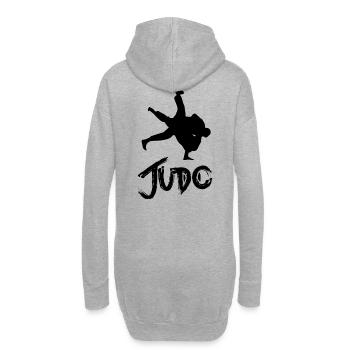 judo - Sweat-shirt à capuche long Femme - gris chiné - Dos