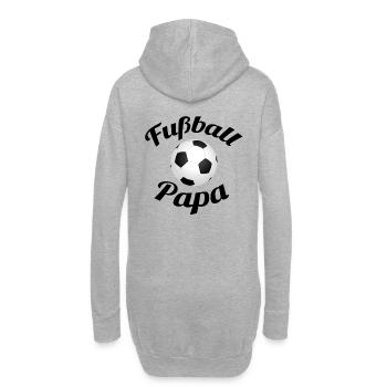 Fußball Papa Fußball Papi Fussball Vater - Hoodie-Kleid - Grau meliert - Hinten