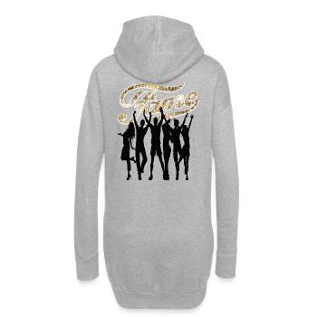 Fame party geschenke shirt - Hoodie-Kleid - Grau meliert - Hinten