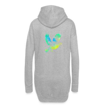 Idée Cadeau Pigeon Animaux Anniversaire Enfants - Sweat-shirt à capuche long Femme - gris chiné - Dos