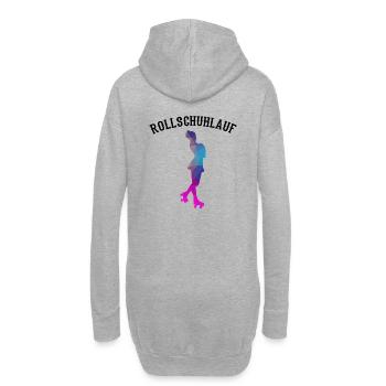 Rollkunstlauf Rollschuhe Pirouette Rollschuhlauf - Hoodie-Kleid - Grau meliert - Hinten