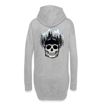 Bergsteiger Mountains Berge Sportler Natur Alpen - Hoodie-Kleid - Grau meliert - Hinten