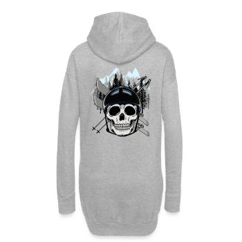 Ski Berge Sportart Wintersport Bergsport Xmas - Hoodie-Kleid - Grau meliert - Hinten