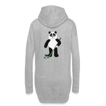 Panda Panda Bear Hockey sur glace Puck Hockey Enfants - Sweat-shirt à capuche long Femme - gris chiné - Dos