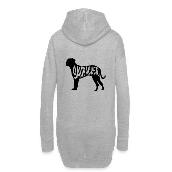 Saupacker Dog Dog Lovers - funny dog shirt - Hoodie Dress - heather grey - Back