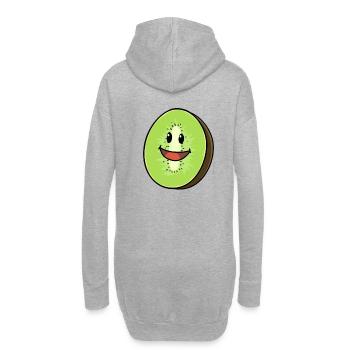 Kiwi Kiwis Obst Vegan Vegetarisch - Hoodie-Kleid - Grau meliert - Hinten