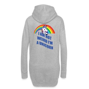 Unicorn Unicorn NOT WEIRD Shirt Gift - Sweat-shirt à capuche long Femme - gris chiné - Dos