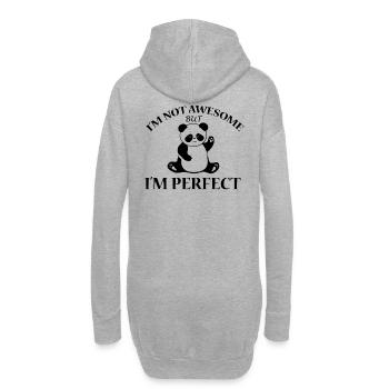 panda lustiger spruch geschenk shirt - Hoodie-Kleid - Grau meliert - Hinten