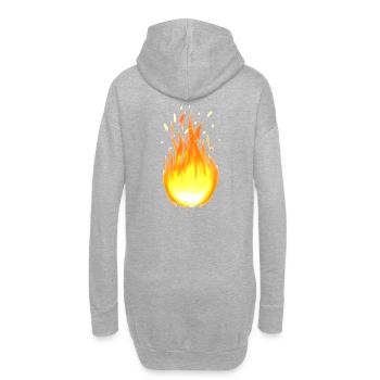 Flame flammes Incendie incendie pompiers - Sweat-shirt à capuche long Femme - gris chiné - Dos