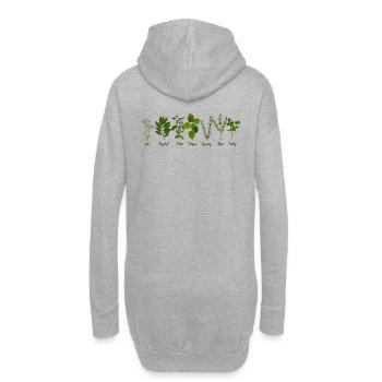 Chemise de chasseur d'herbes de collectionneurs d'herboriste - Sweat-shirt à capuche long Femme - gris chiné - Dos