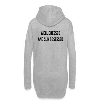 Well dressed and sun obsessed - Sweat-shirt à capuche long Femme - gris chiné - Dos