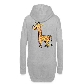 Girafe Giraffen Animaux sauvages Animaux Animaux Animaux Enfants - Sweat-shirt à capuche long Femme - gris chiné - Dos