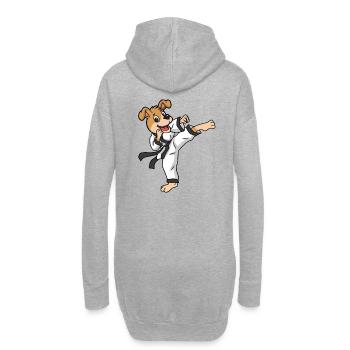 Karaté Chien Judo Chiens Sports Club Enfants - Sweat-shirt à capuche long Femme - gris chiné - Dos