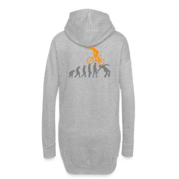 Evolution MTB Mountainbike Mountain Biking Bike - Hoodie-Kleid - Grau meliert - Hinten