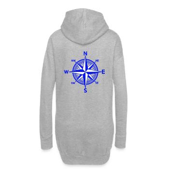Nautik Windrose Maritime Navigation Maritime Marine - Sweat-shirt à capuche long Femme - gris chiné - Dos