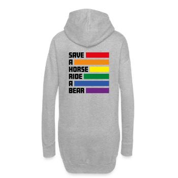 save a horse ride a bear - funny gay shirt - LGBT - Sweat-shirt à capuche long Femme - gris chiné - Dos