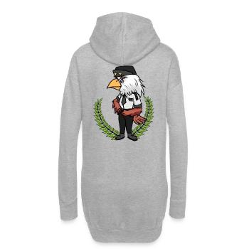Piloten Pilot Fliegen Flugzeug Kapitän Vogel Flug - Hoodie-Kleid - Grau meliert - Hinten