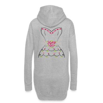 Robe de mariée Chemise - Sweat-shirt à capuche long Femme - gris chiné - Dos