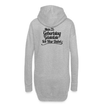 21. Geburtstag Party Gästeliste 21 Jahre - Hoodie-Kleid - Grau meliert - Hinten