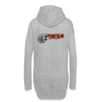 Turbo PS Auto Automobil Freak schnell Tempo - Hoodie-Kleid - Grau meliert - Hinten
