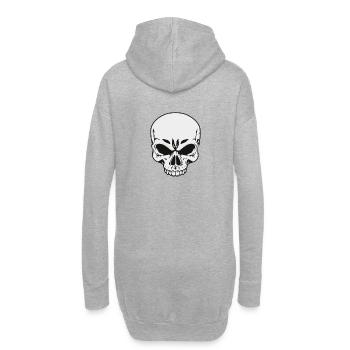 Mort crâne au-delà du tatouage - Sweat-shirt à capuche long Femme - gris chiné - Dos