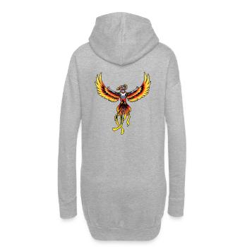 Phonix bird fantasy birds - Hoodie Dress - heather grey - Back