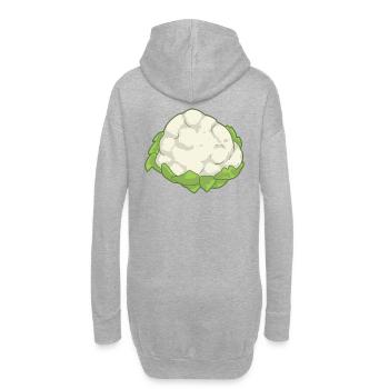 Chou-fleur Légumes Nourriture Végétal - Sweat-shirt à capuche long Femme - gris chiné - Dos