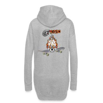 Skateboard Turbo Youth Skater Skull - Sweat-shirt à capuche long Femme - gris chiné - Dos