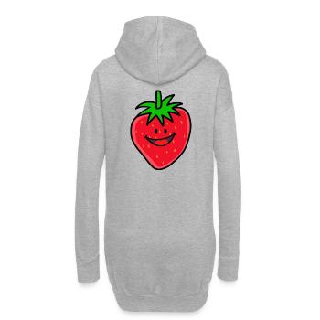 Baies de fraise aux fruits - Sweat-shirt à capuche long Femme - gris chiné - Dos