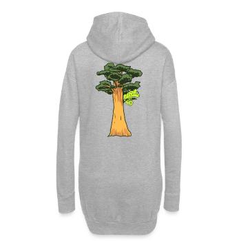 Gecko arbre reptile caméléon forêt tropicale nature - Sweat-shirt à capuche long Femme - gris chiné - Dos