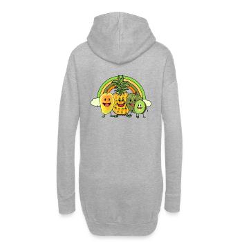 Fruit Vegan Rainbow Fruit Fruit Fantasy - Sweat-shirt à capuche long Femme - gris chiné - Dos