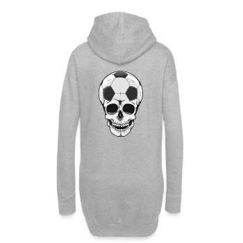 Football football match de football But Totenkopf - Sweat-shirt à capuche long Femme - gris chiné - Dos