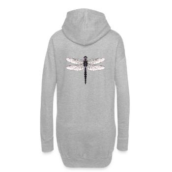 Libellule insecte insecte nature nature amoureux - Sweat-shirt à capuche long Femme - gris chiné - Dos
